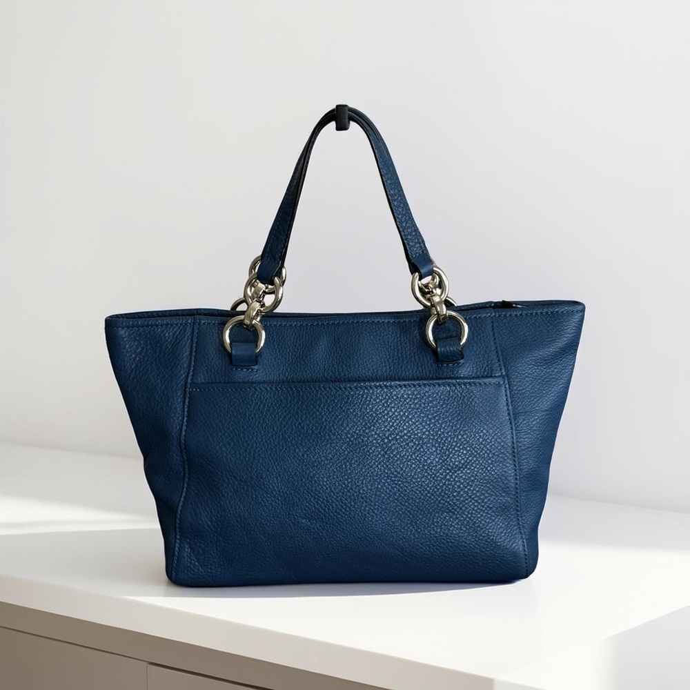 Authentic Coach Mini Ellis Blue Leather Satchel Crossbody Handbag - Picture 4 of 13